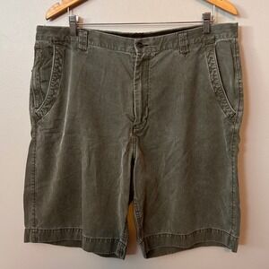 Tommy Bahama Men's 38 Olive‎ Green Silk Cotton Blend Casual Shorts 9" Inseam